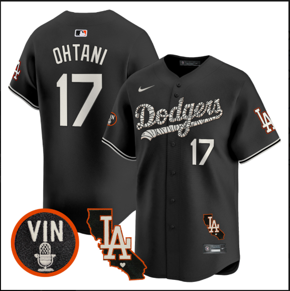 Men Los Angeles Dodgers 17 Ohtani 2025 black Limited Stitched Jersey